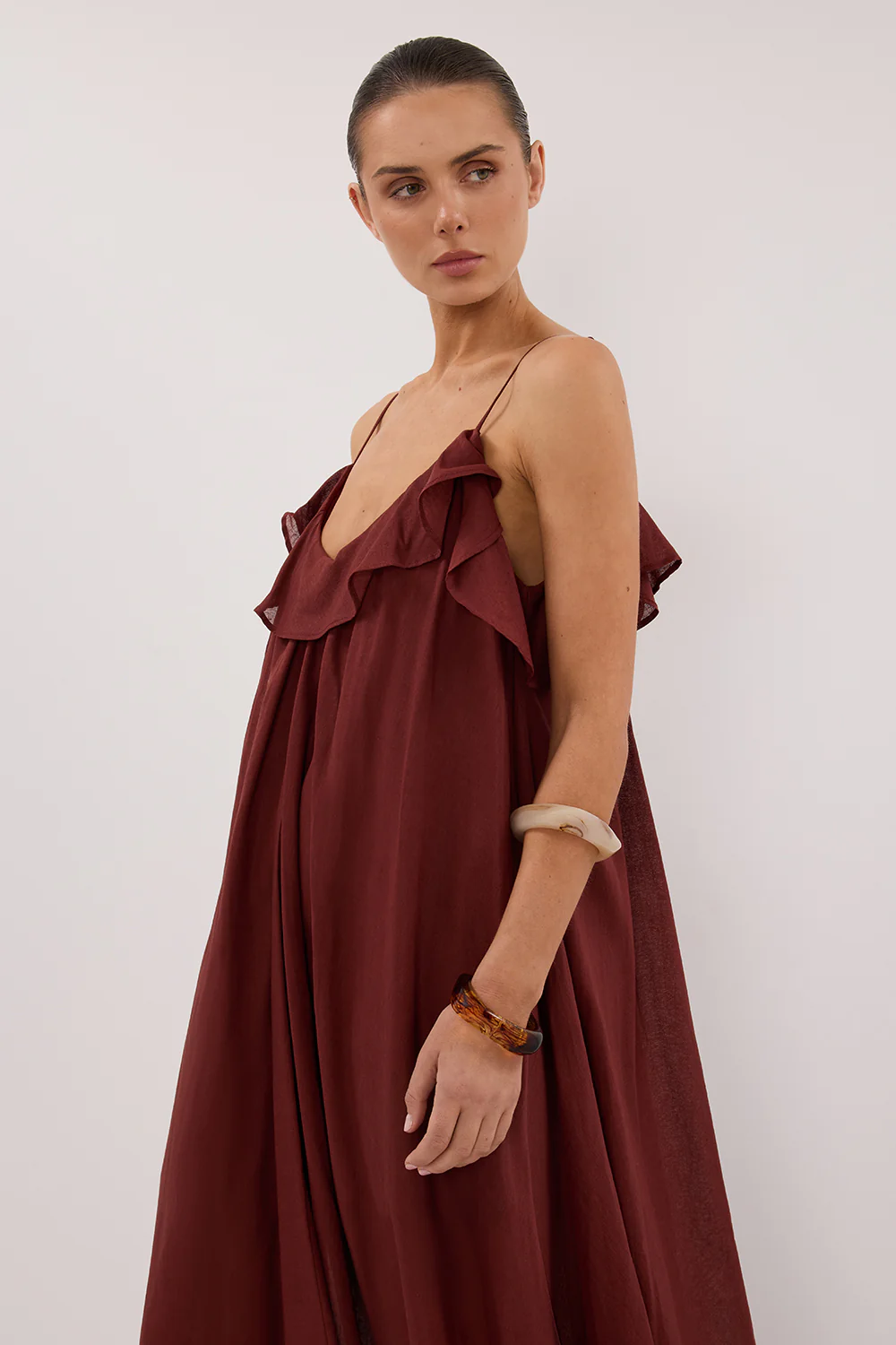 CAPRI SAHARA LINEN BLEND MAXI DRESS - Yukikoi