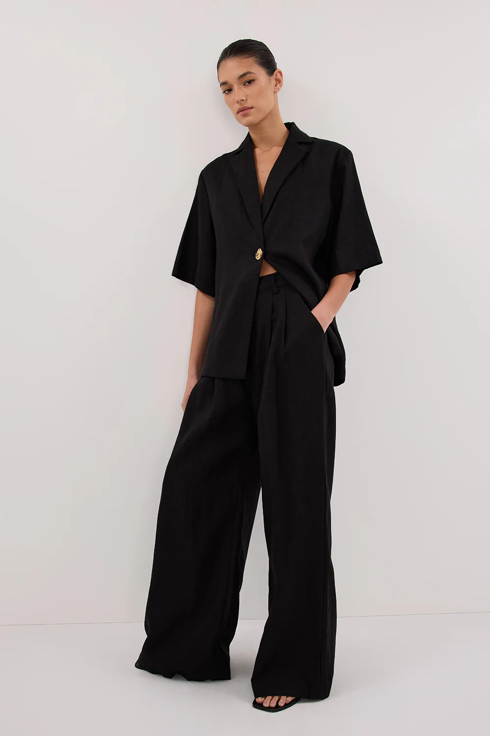 HOLDEN BLACK LINEN PANT - Yukikoi