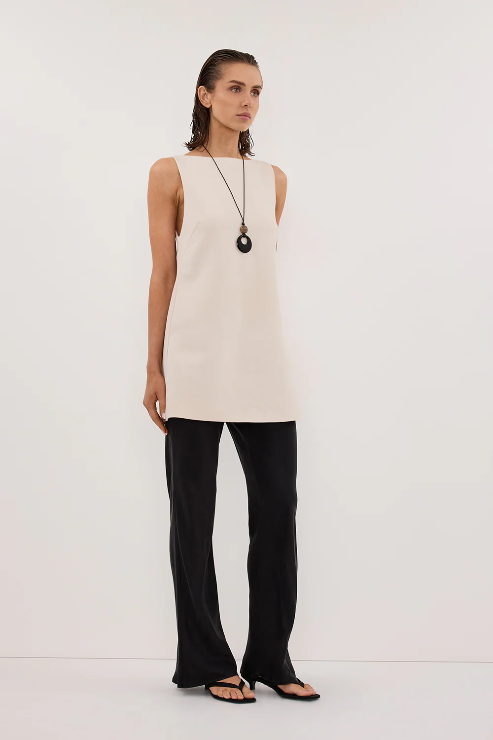 KYRA BLACK SILK BIAS PANTS - Yukikoi