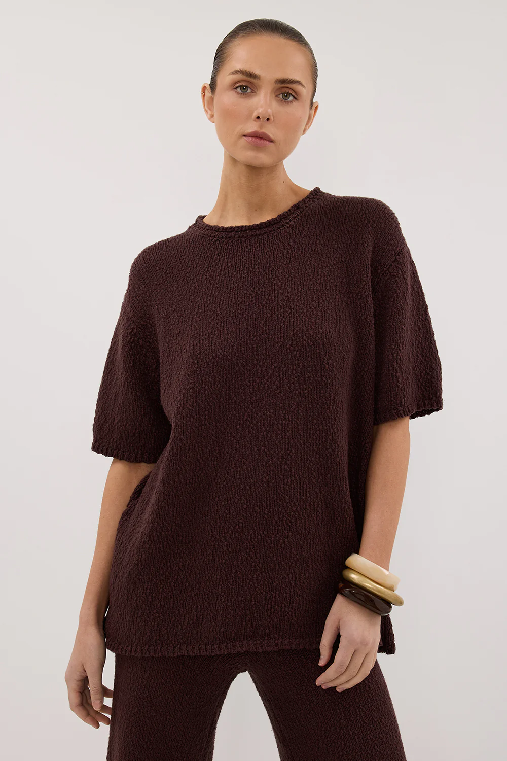 SUE CHOC OVERSIZED KNIT TEE - Yukikoi