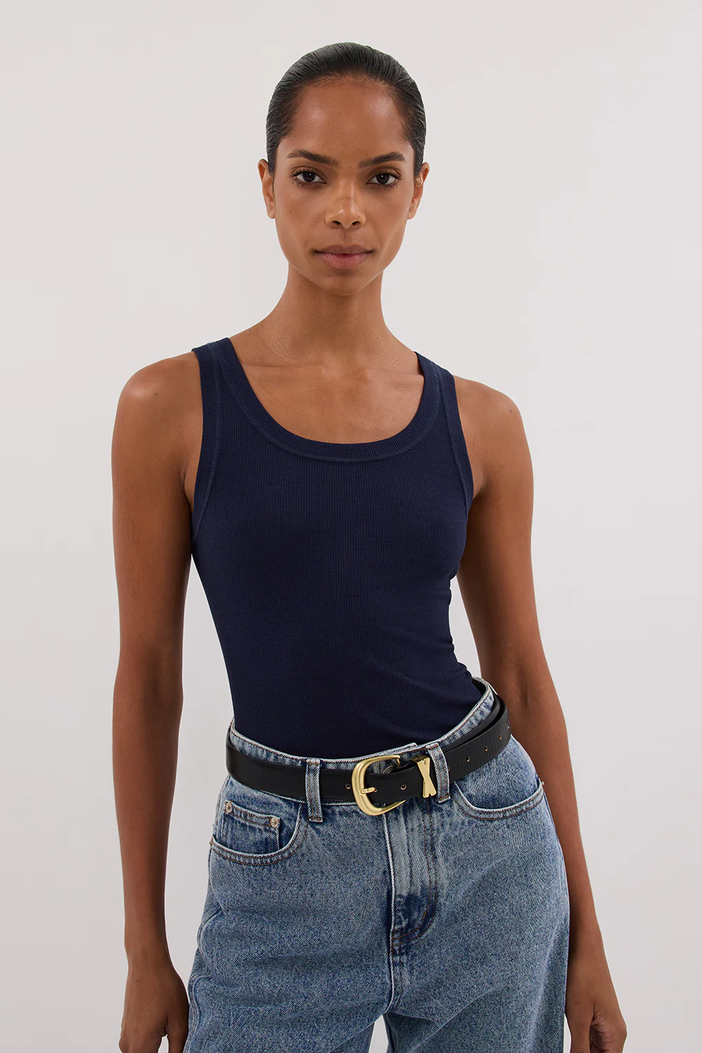 LEE NAVY KNIT TANK - Yukikoi