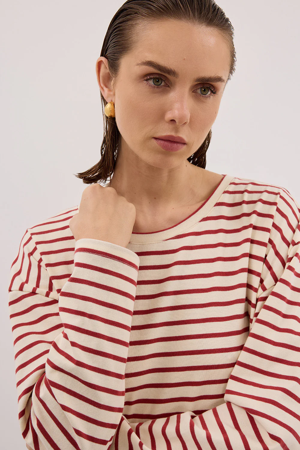 NOLA SAHARA STRIPE LONG SLEEVE TEE - Yukikoi