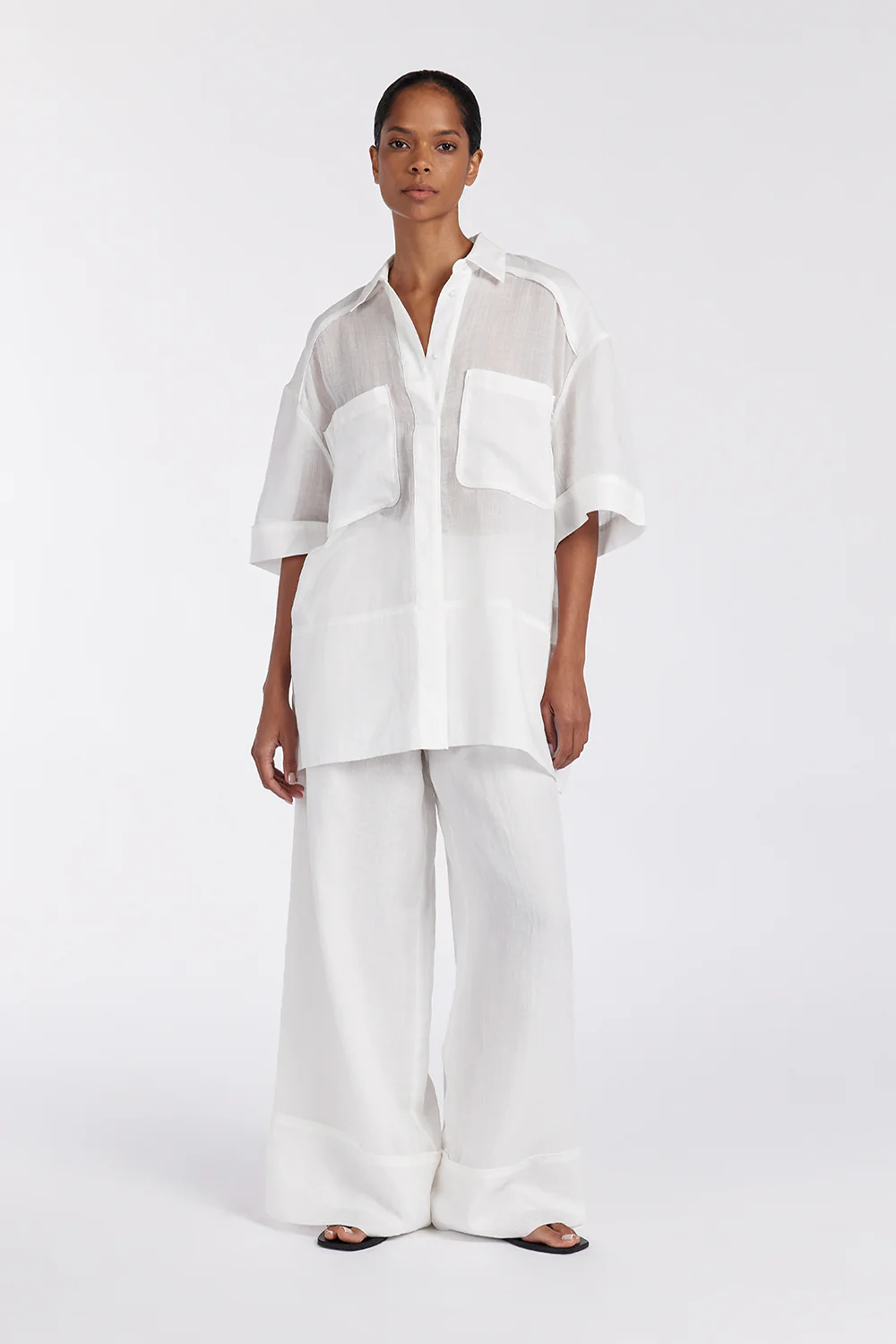 KAI WHITE RAMIE RESORT PANT - Yukikoi