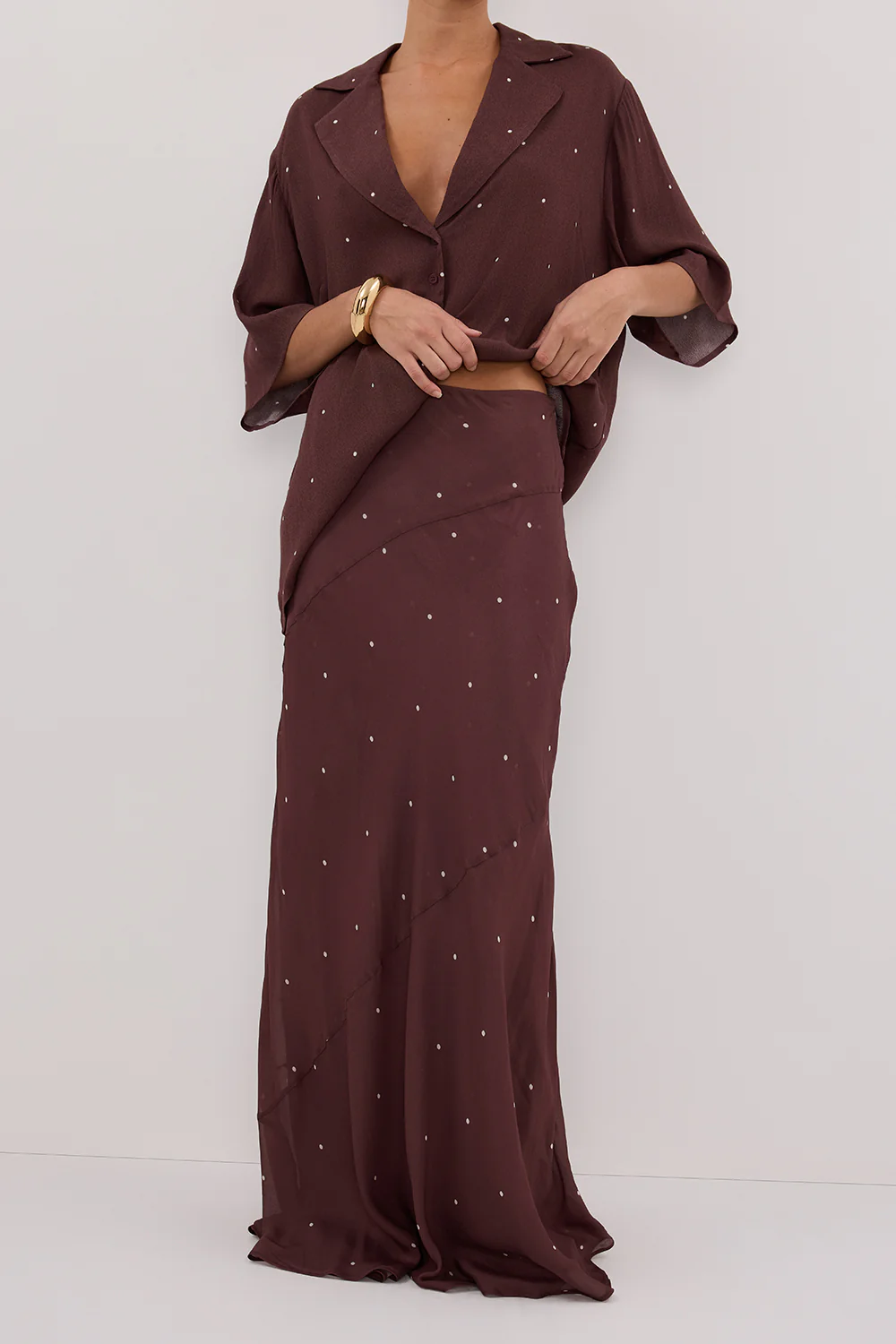 MELROSE WALNUT MIDI SKIRT - Yukikoi