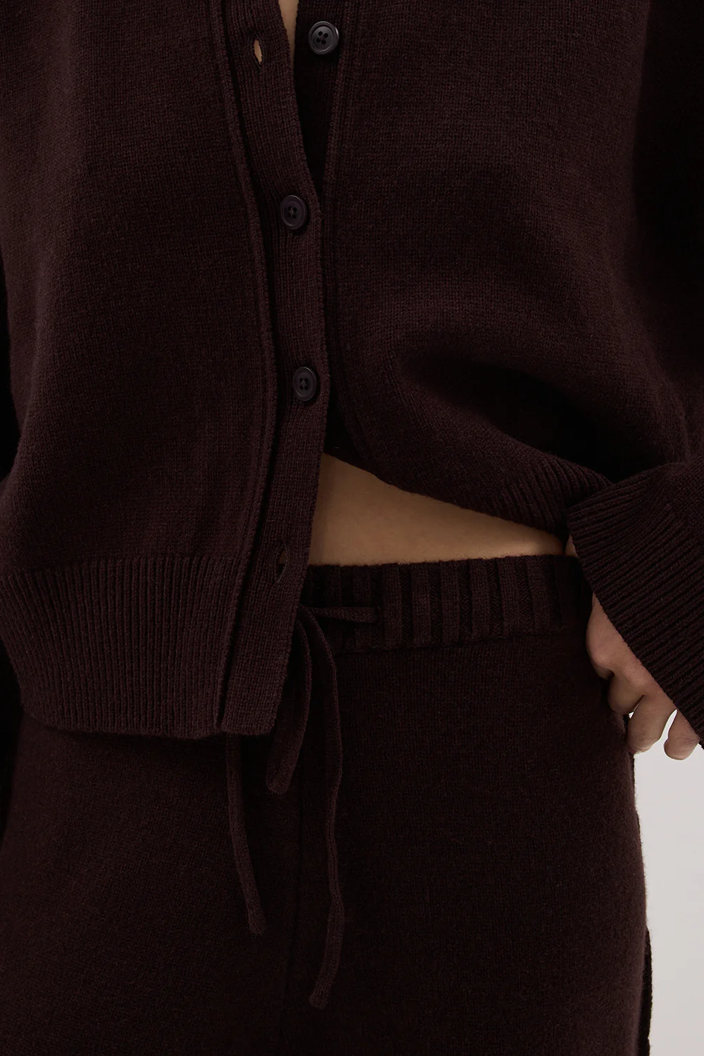 PAIGE CHOC WOOL KNIT PANT - Yukikoi