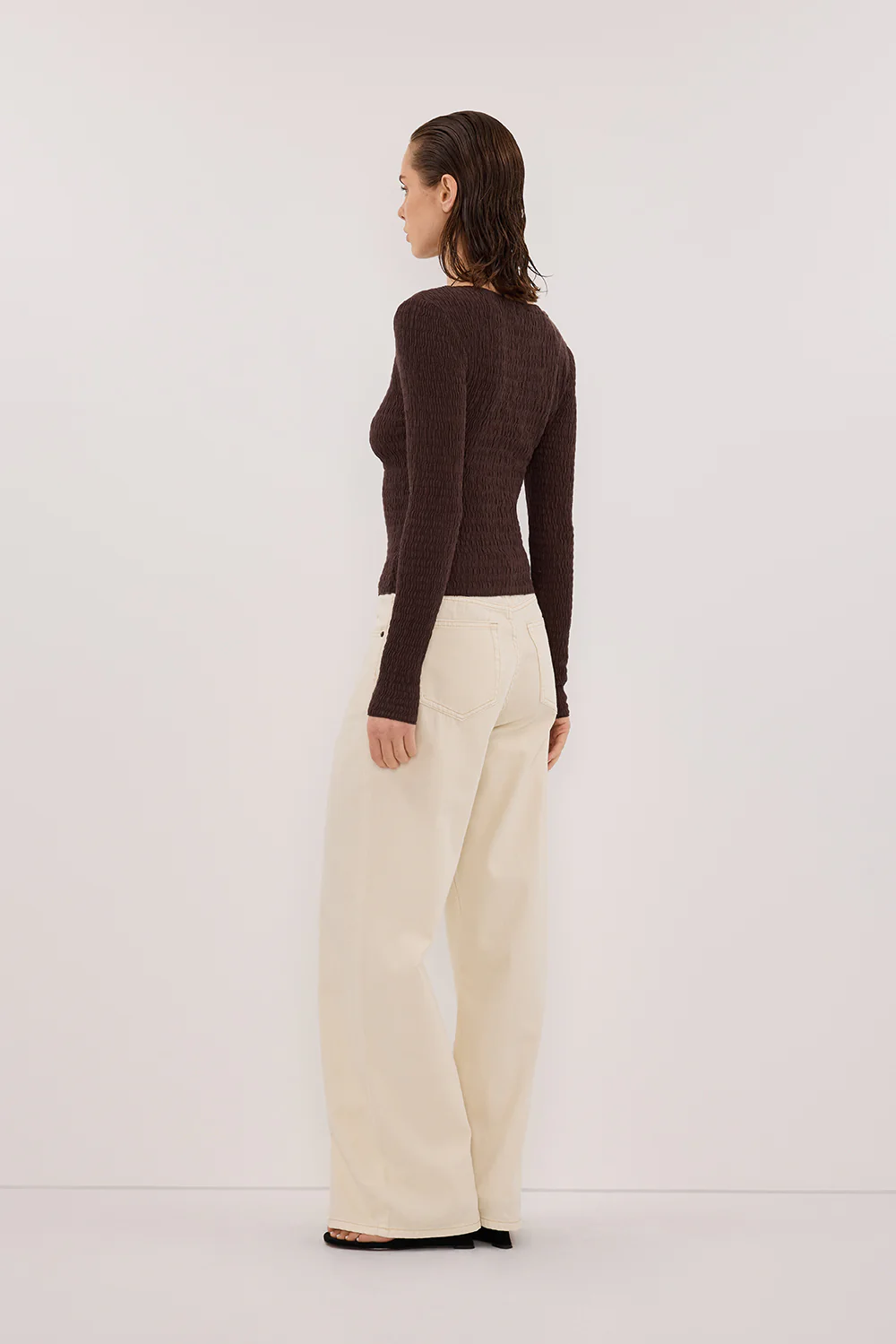 MELISSA CHOC LONG SLEEVE KNIT TOP - Yukikoi