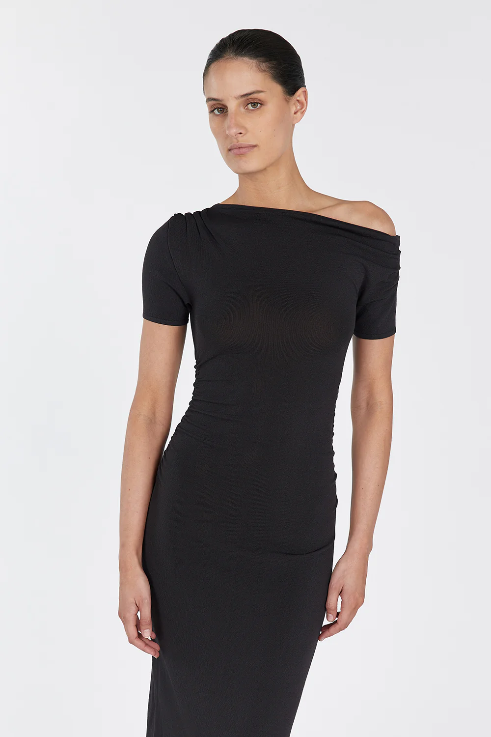 ENZO BITTER CHOC MIDI DRESS - Yukikoi