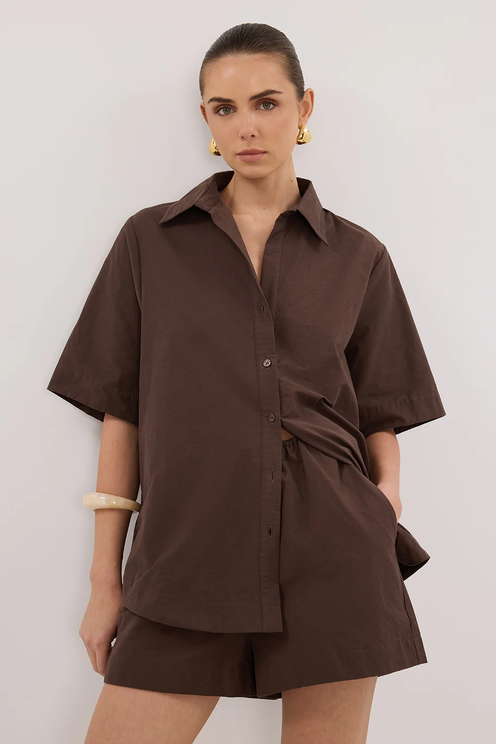 ELARA CHOCOLATE DRAWSTRING SHORT - Yukikoi