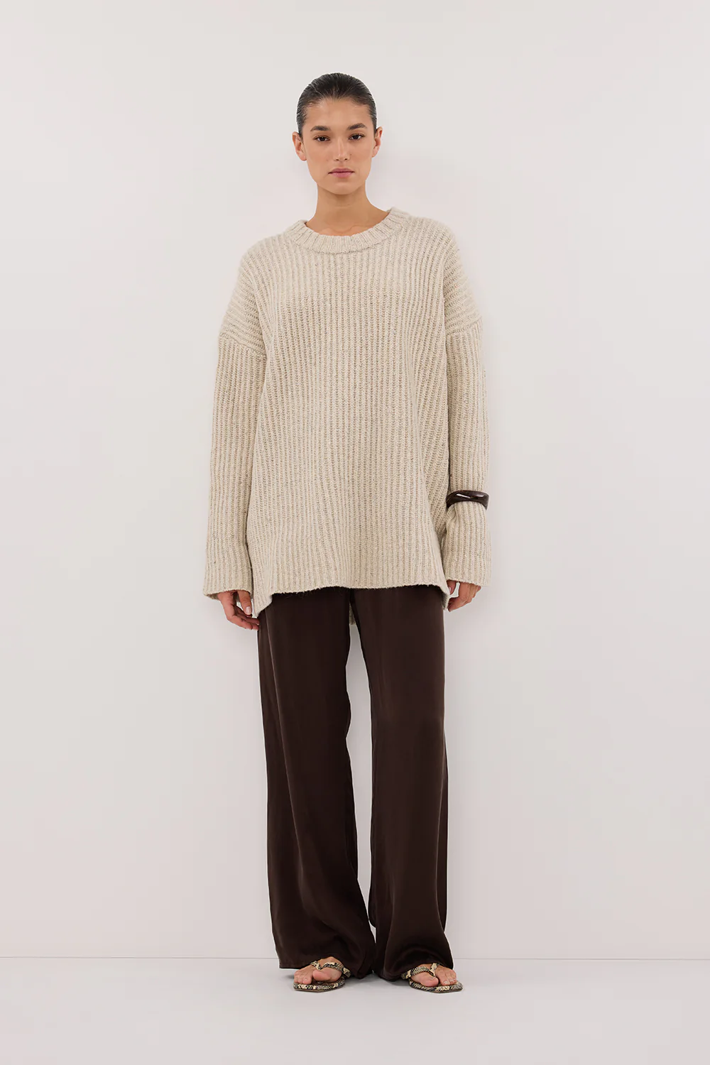 INDIA CREAM MARLE KNIT JUMPER - Yukikoi