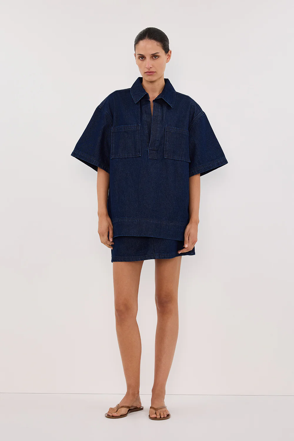 MASON INDIGO BOXY DENIM SHIRT - Yukikoi