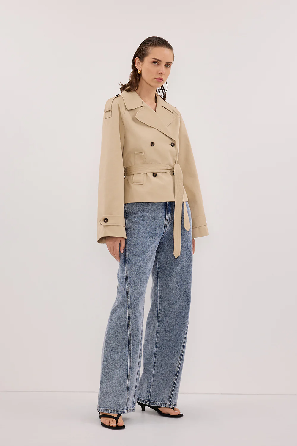 CARSON MID BLUE WIDE LEG JEAN - Yukikoi