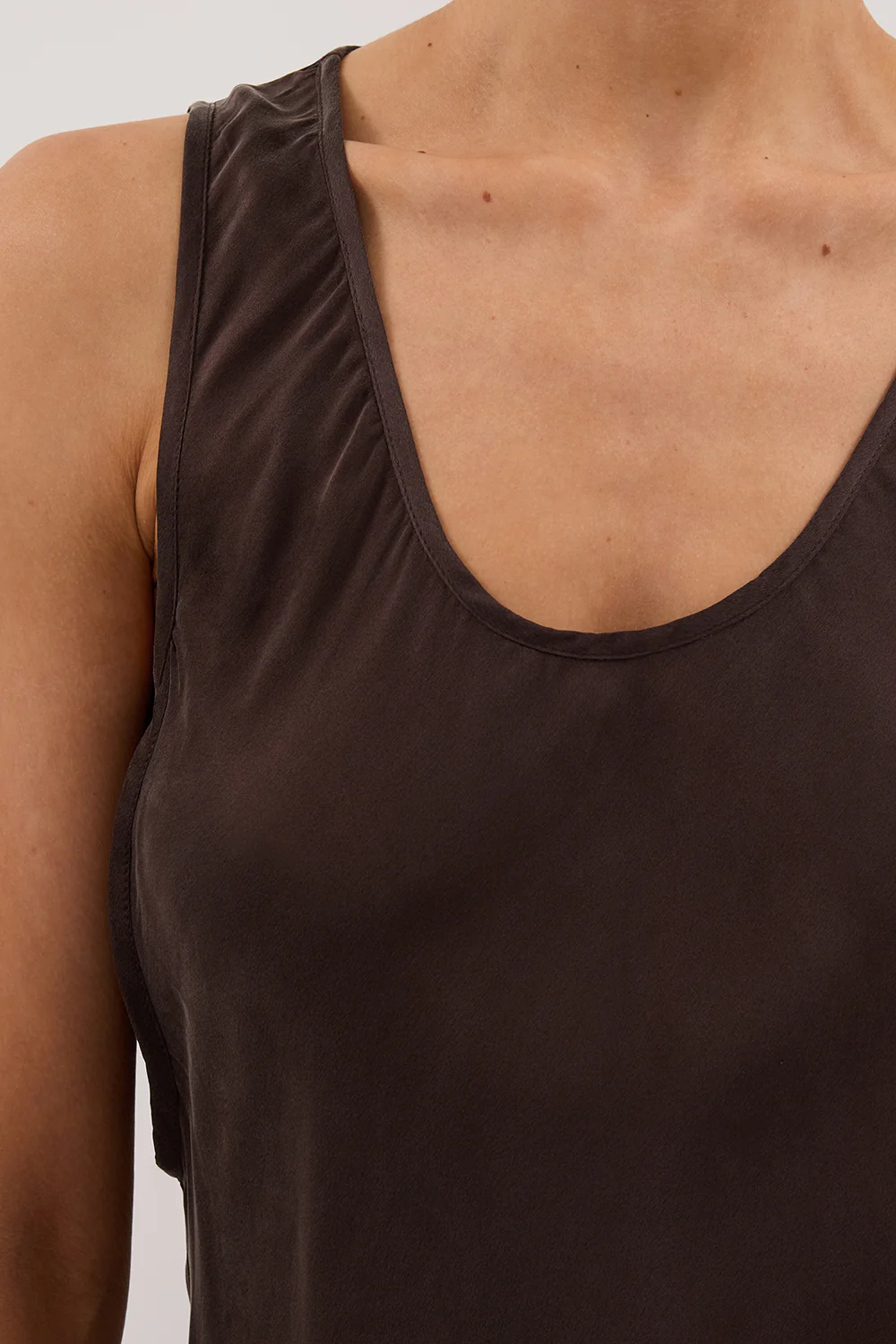 DARCY BITTER CHOC SILK MAXI DRESS - Yukikoi