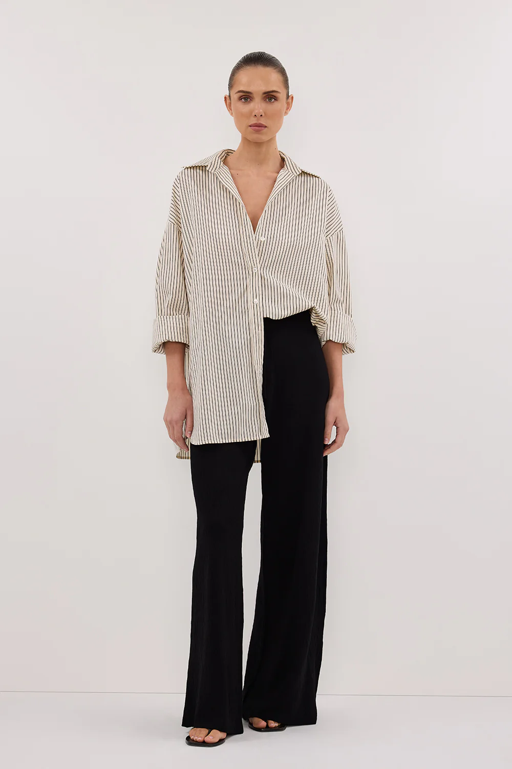 PALMA CREAM OVERSIZED SILK BLEND SHIRT - Yukikoi