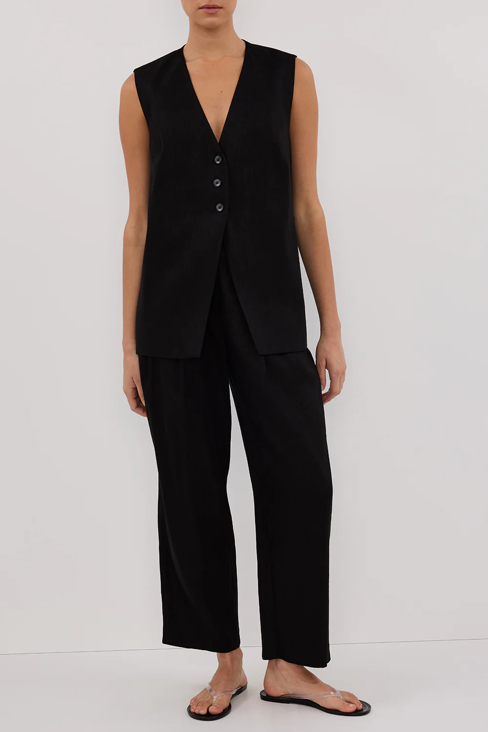 BRAX BLACK TAPERED PANT - Yukikoi