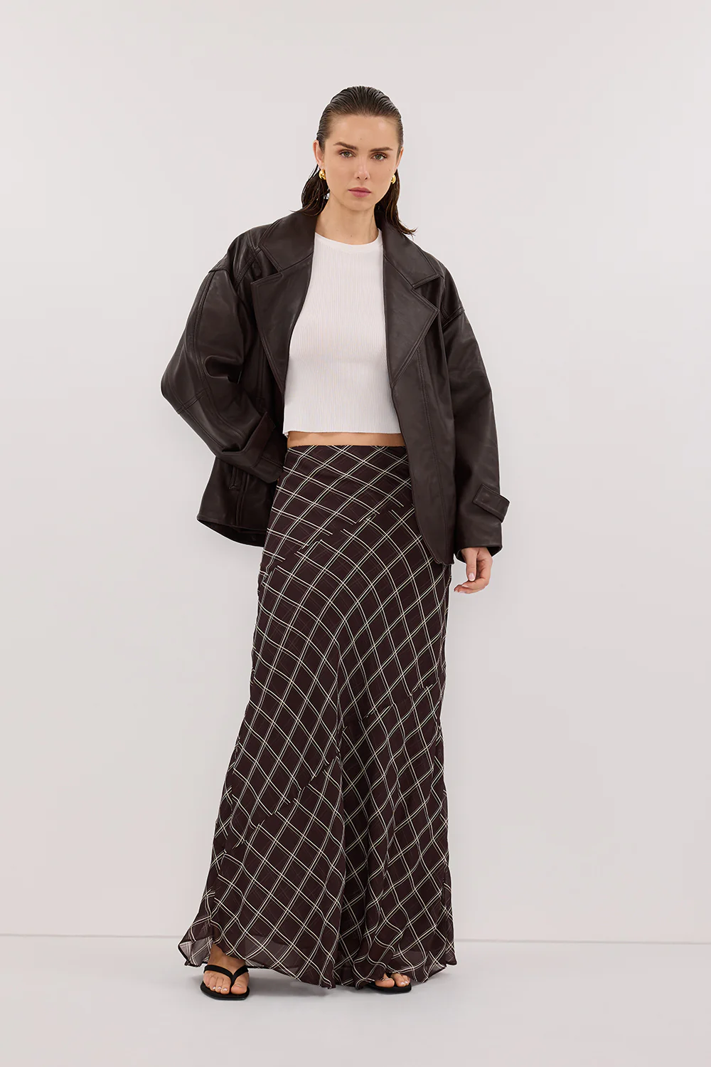 ARLINGTON CHOC MIDI SKIRT - Yukikoi