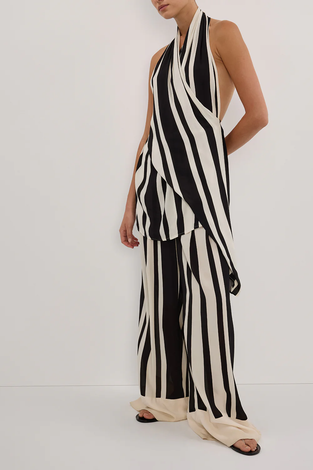 BEAU BLACK STRIPE PANT - Yukikoi