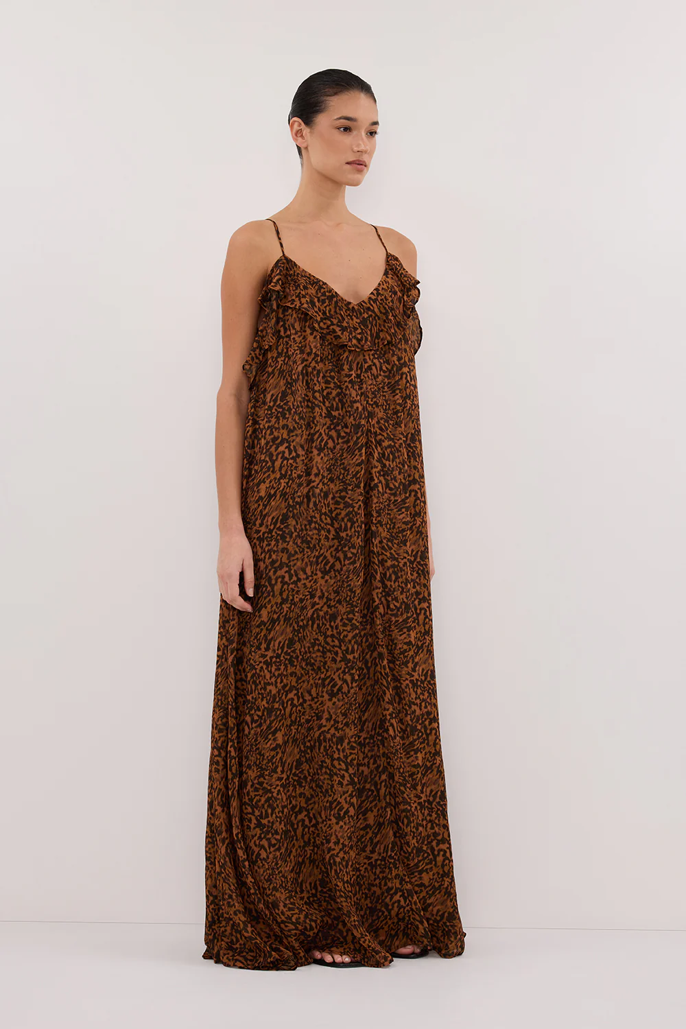 TERRA CAPRI RUST SLEEVELESS MAXI DRESS - Yukikoi