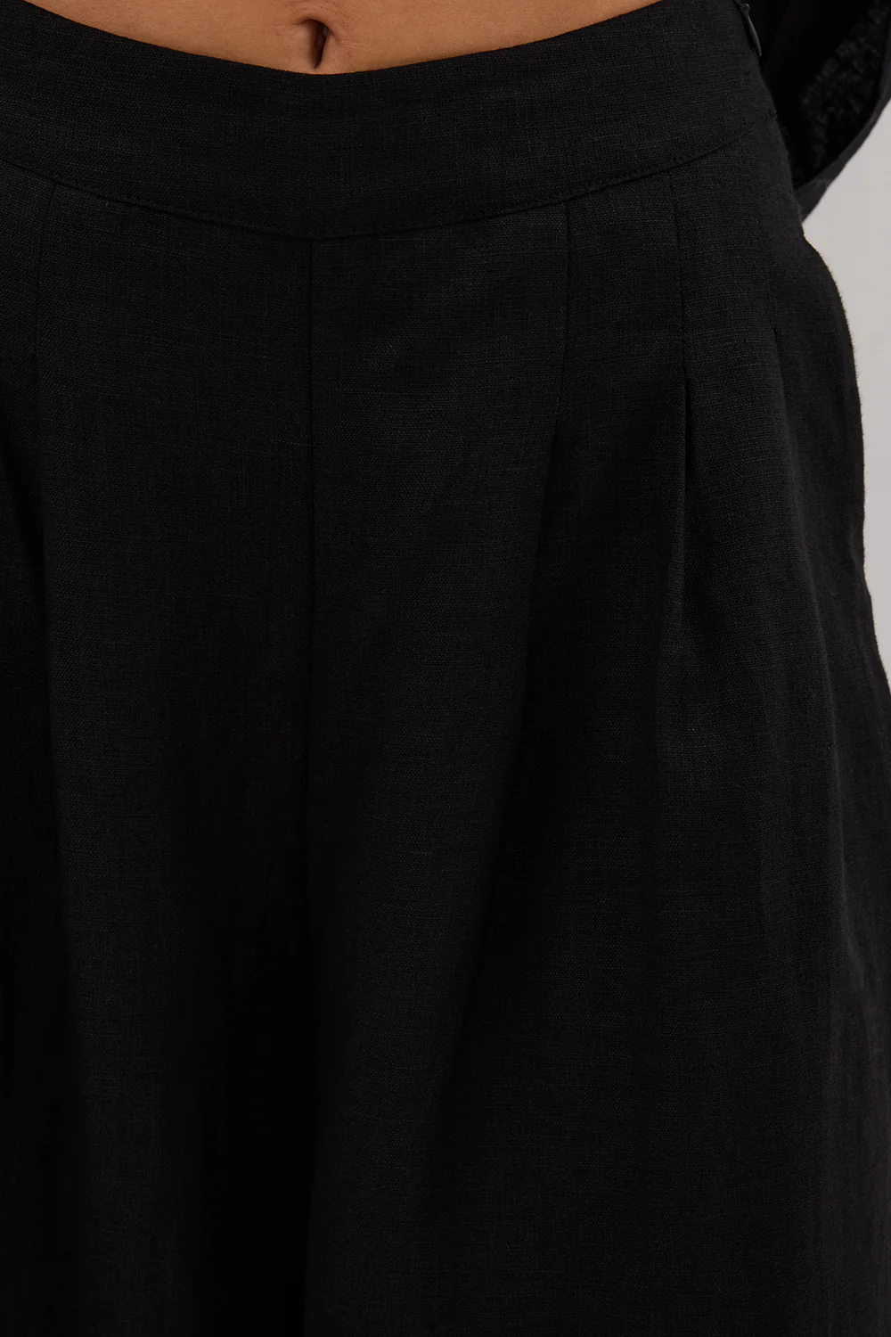 CODY BLACK WIDE LINEN PANT - Yukikoi