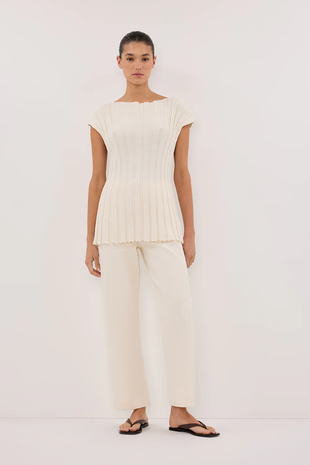 FINN CREAM TWISTED SEAM JEAN - Yukikoi