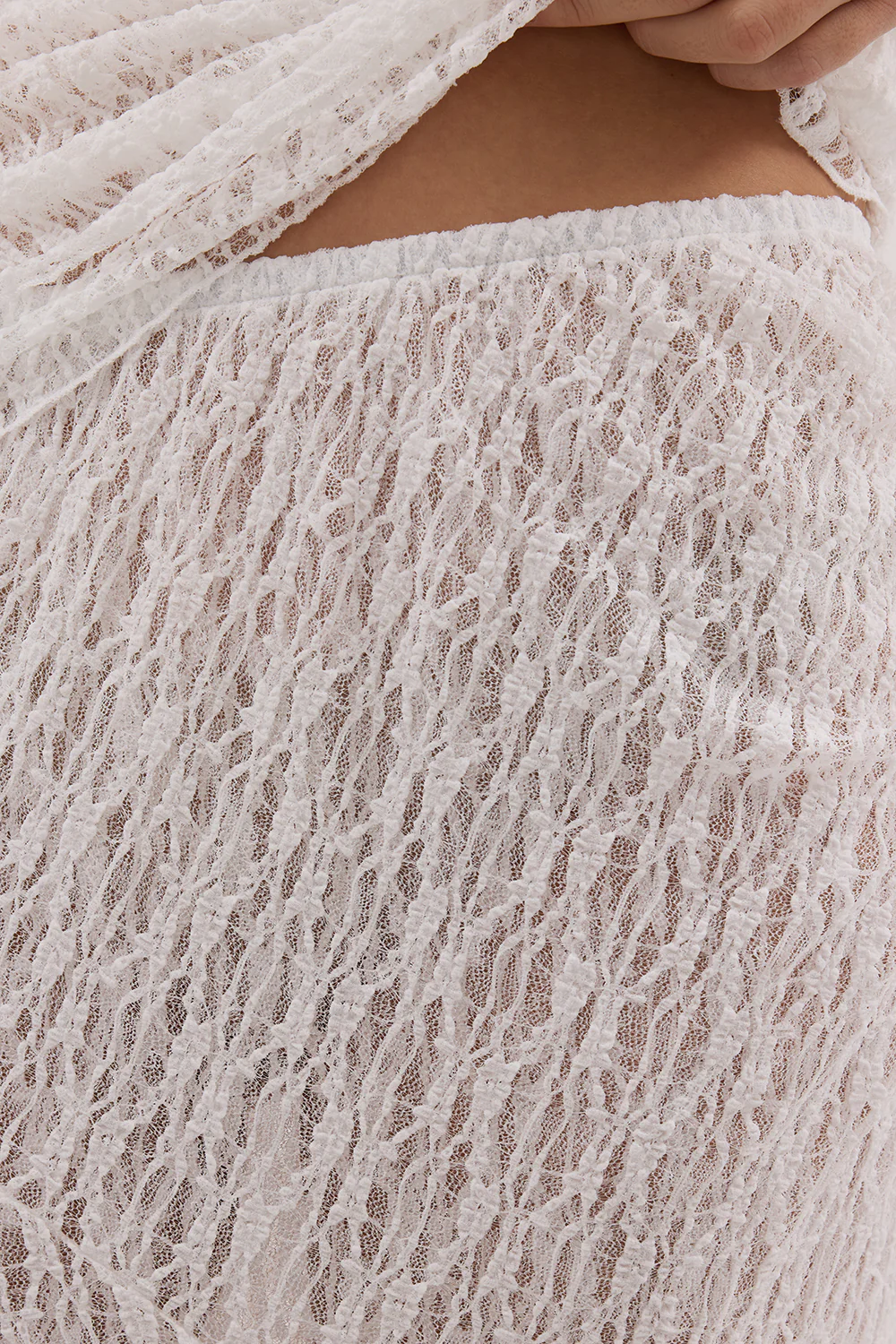 LIZZIE WHITE LAYERED LACE SKIRT - Yukikoi