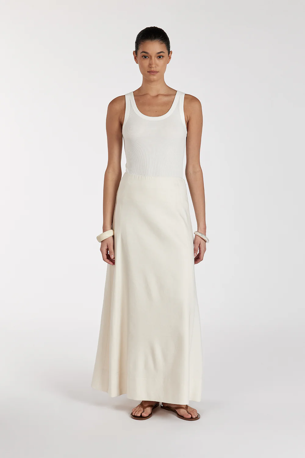 BRAX CREAM MIDI SKIRT - Yukikoi