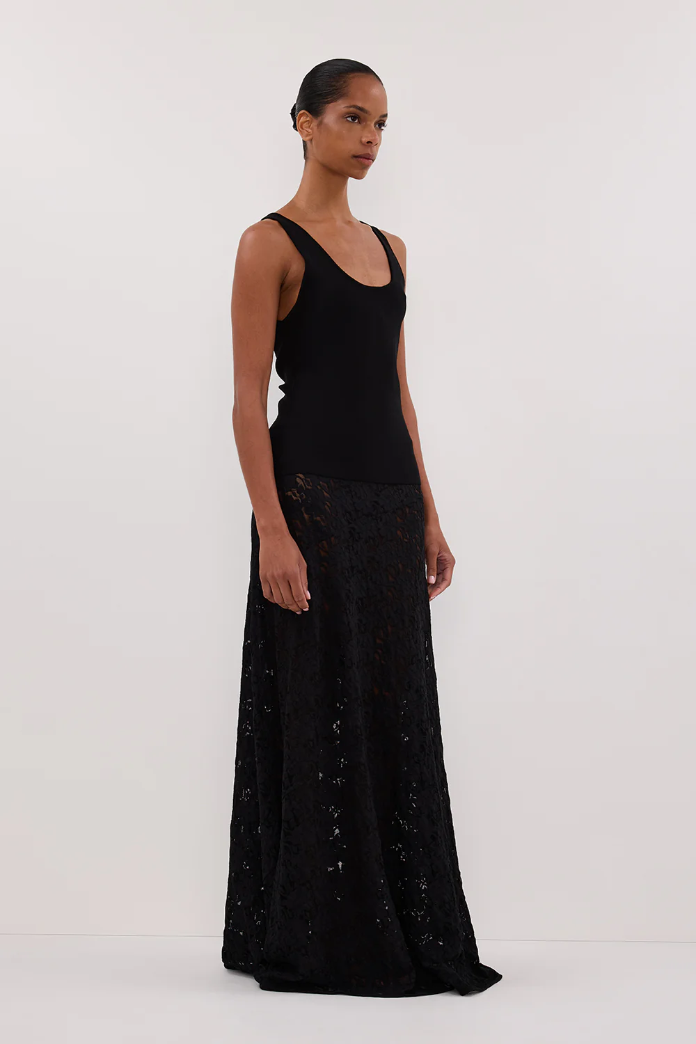 TROY BLACK KNIT TANK - Yukikoi