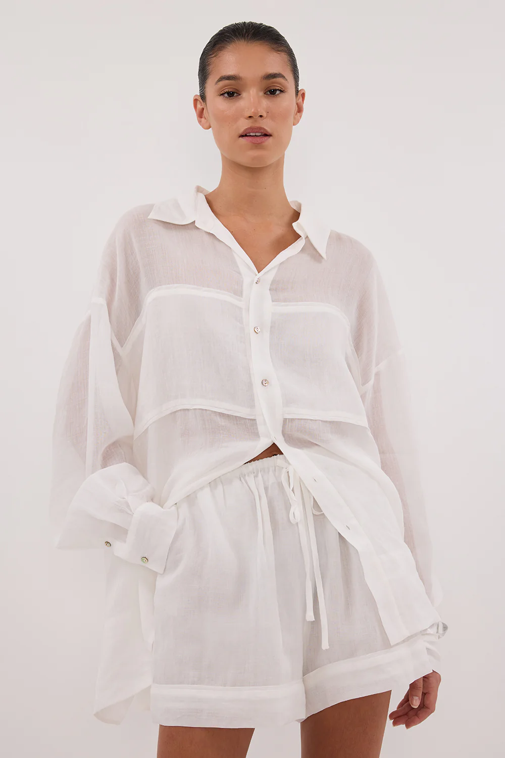 KAI WHITE RAMIE SHORT - Yukikoi