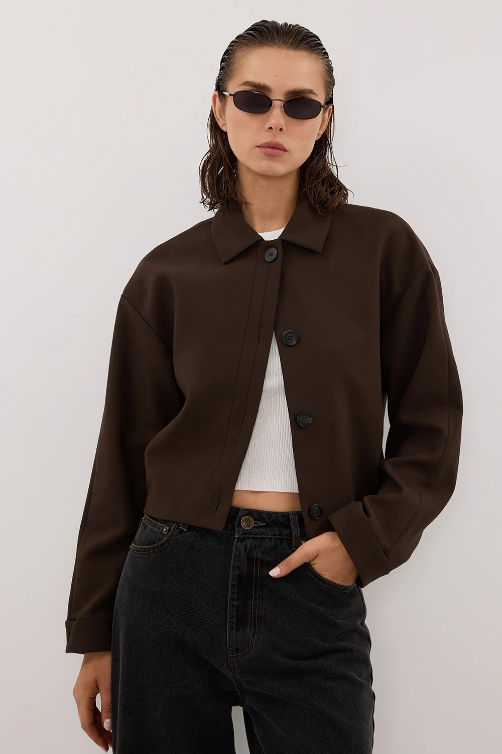 LEX DARK CLOVER CROPPED JACKET - Yukikoi
