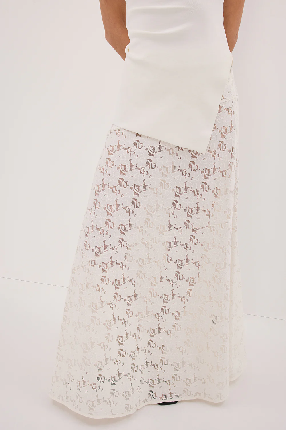 LOULA WHITE LACE SKIRT - Yukikoi