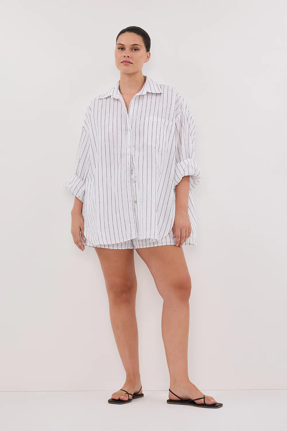 OLLIE WHITE STRIPE SHIRT - Yukikoi