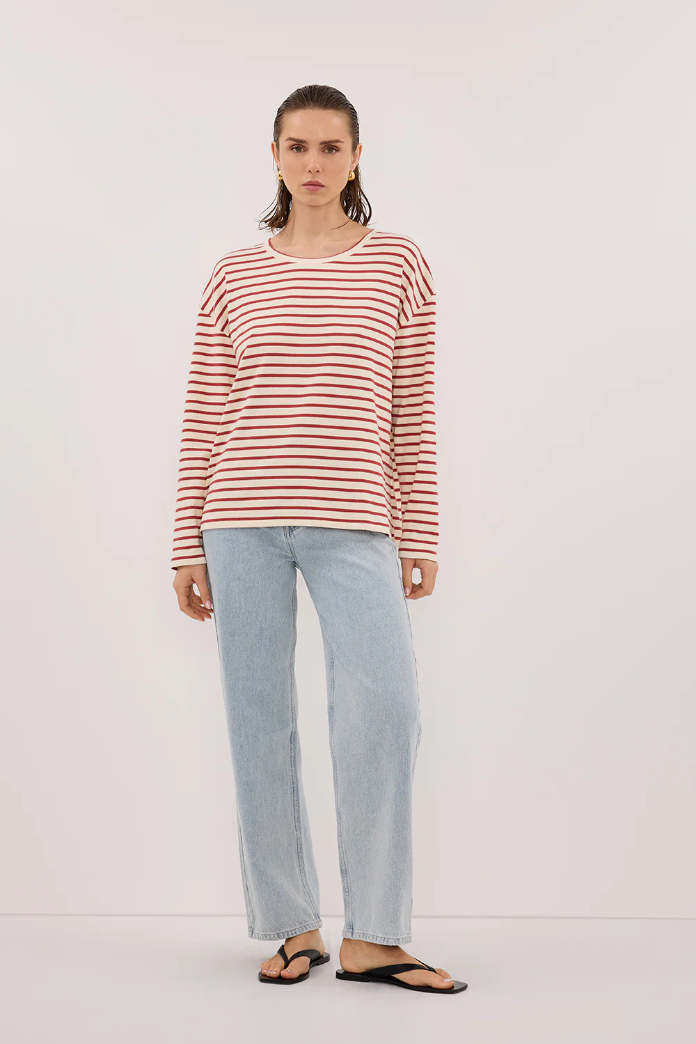 NOLA SAHARA STRIPE LONG SLEEVE TEE - Yukikoi