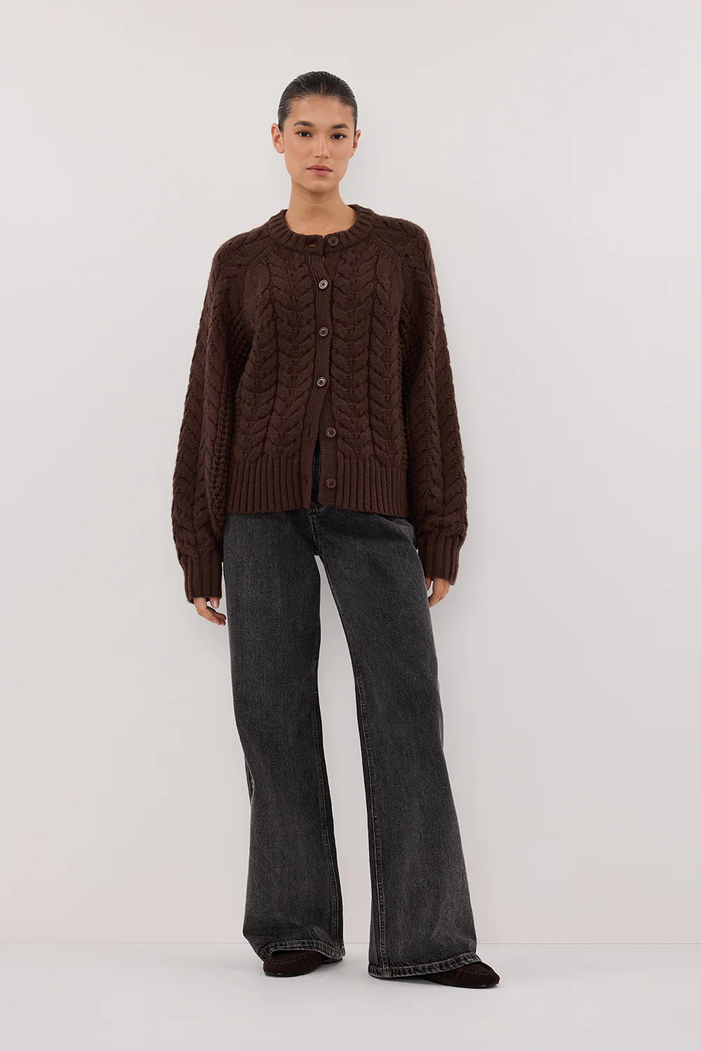 TOM CHOC CABLE KNIT CARDIGAN - Yukikoi