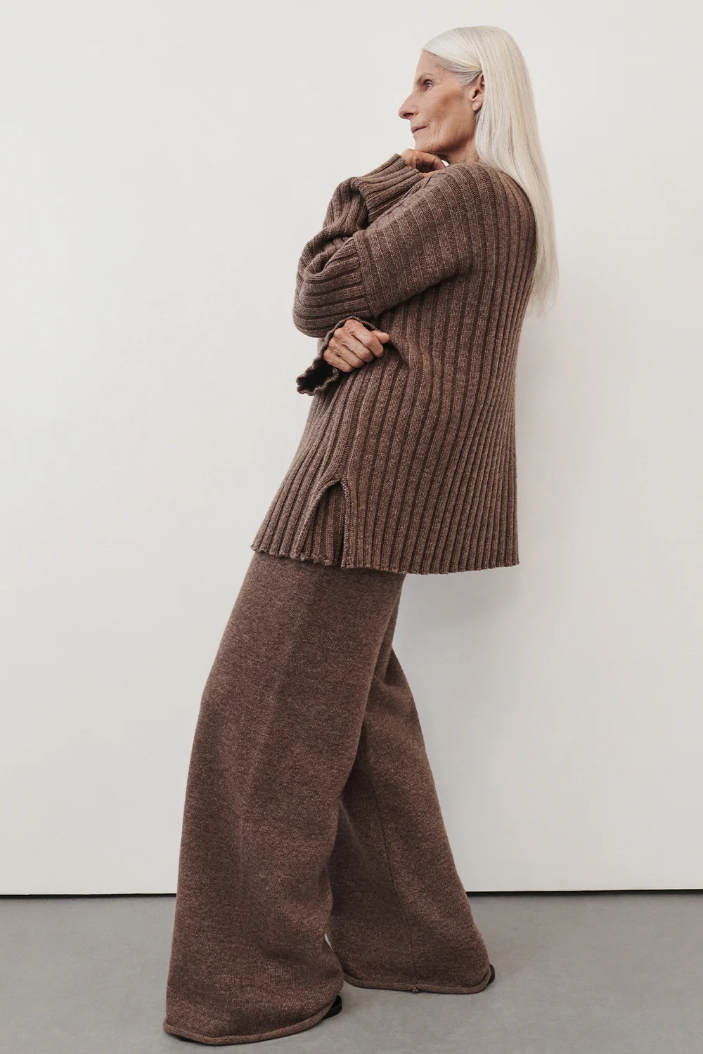 TUCSON MOCHA WIDE LEG KNIT PANT - Yukikoi