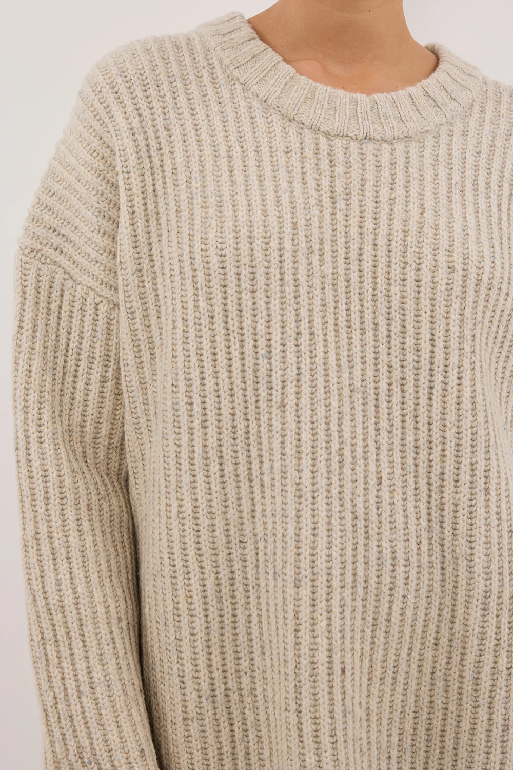 INDIA CREAM MARLE KNIT JUMPER - Yukikoi