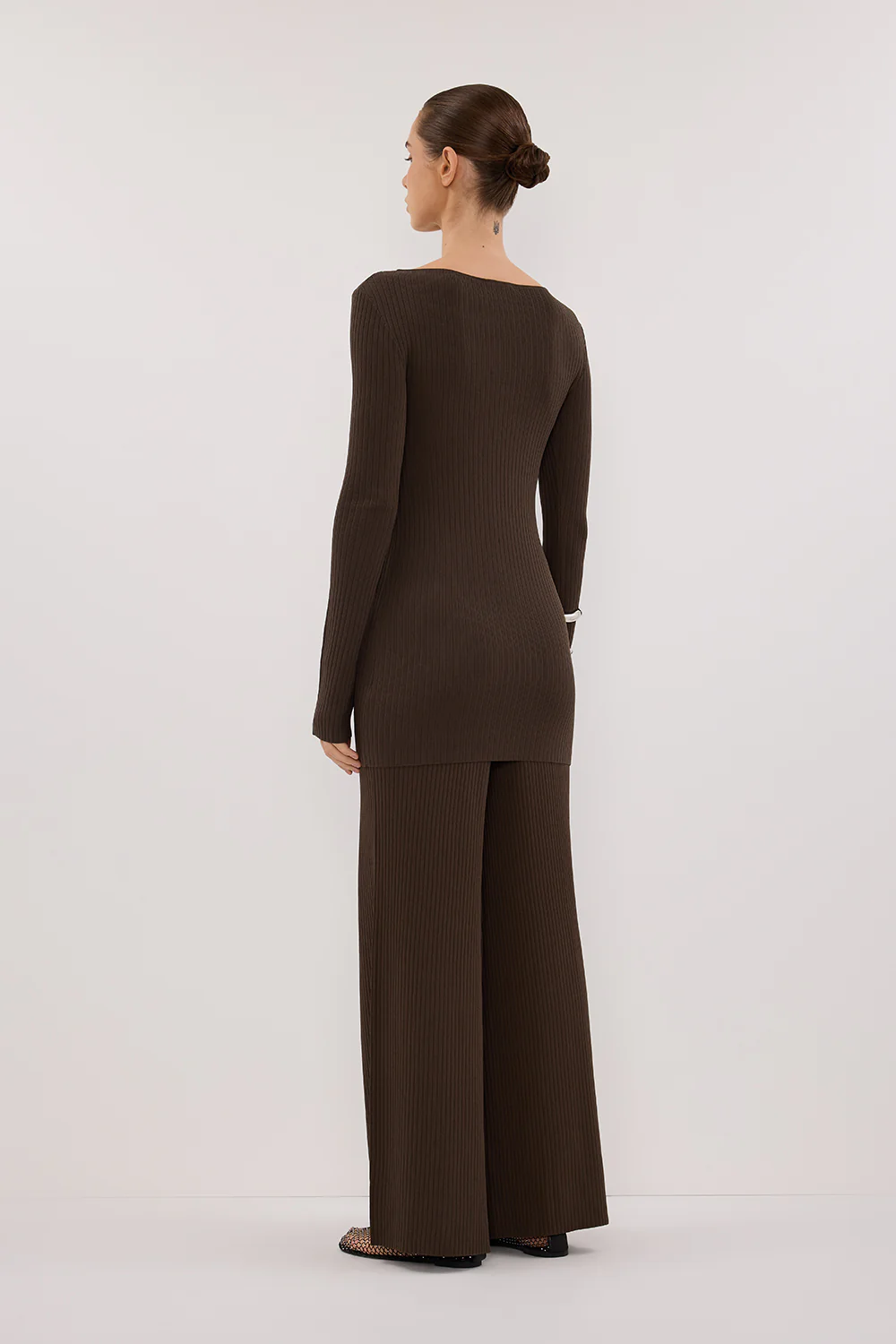 JOY DARK OLIVE LONGLINE KNIT TOP - Yukikoi