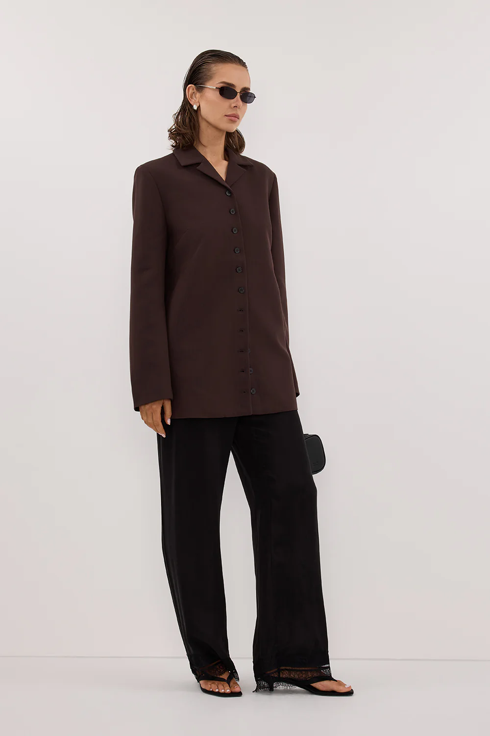 RYKER DARK CHOC OVERSIZED BLAZER - Yukikoi