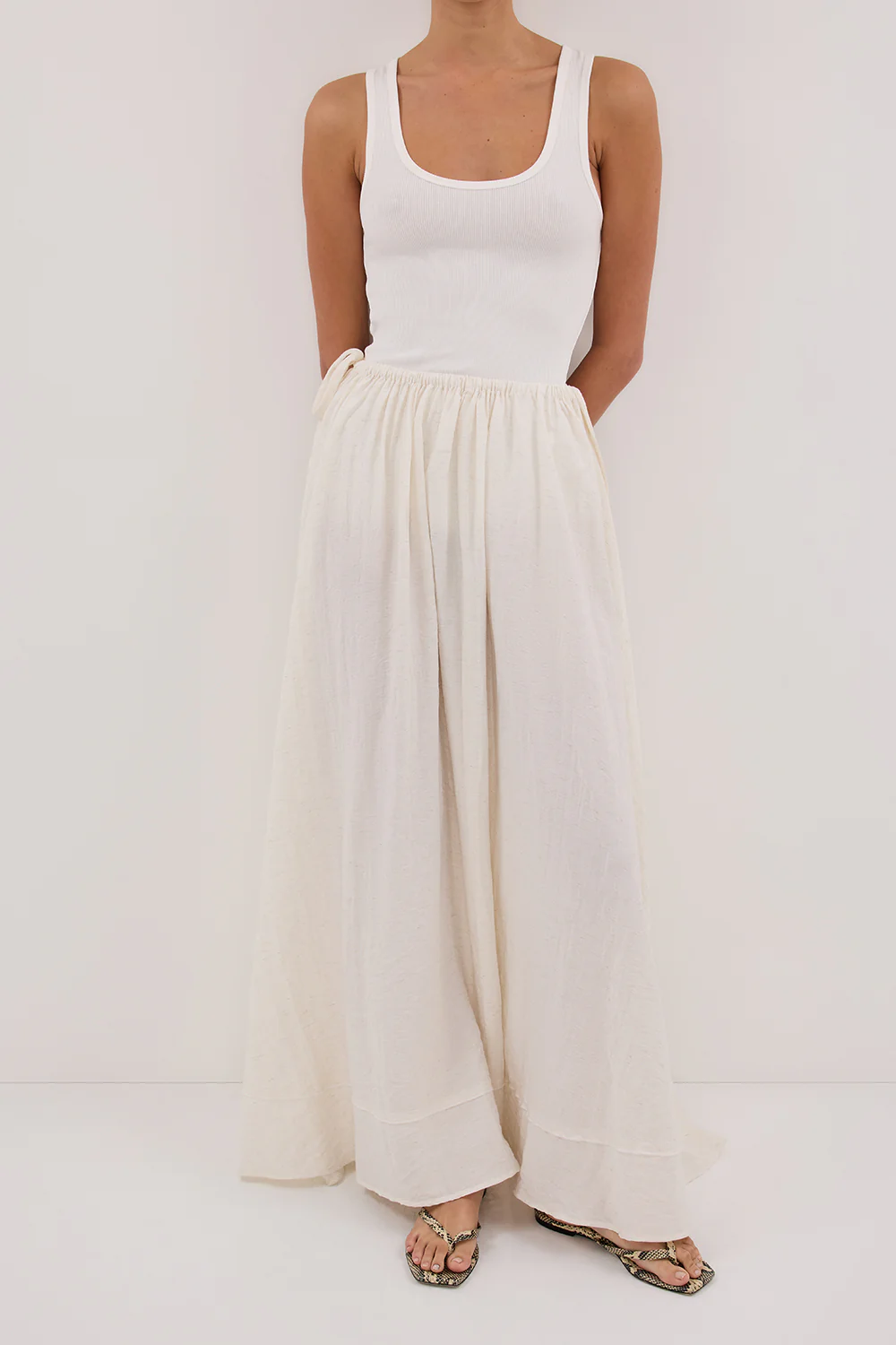 SHANIYA CREAM MARLE BOHO SKIRT - Yukikoi