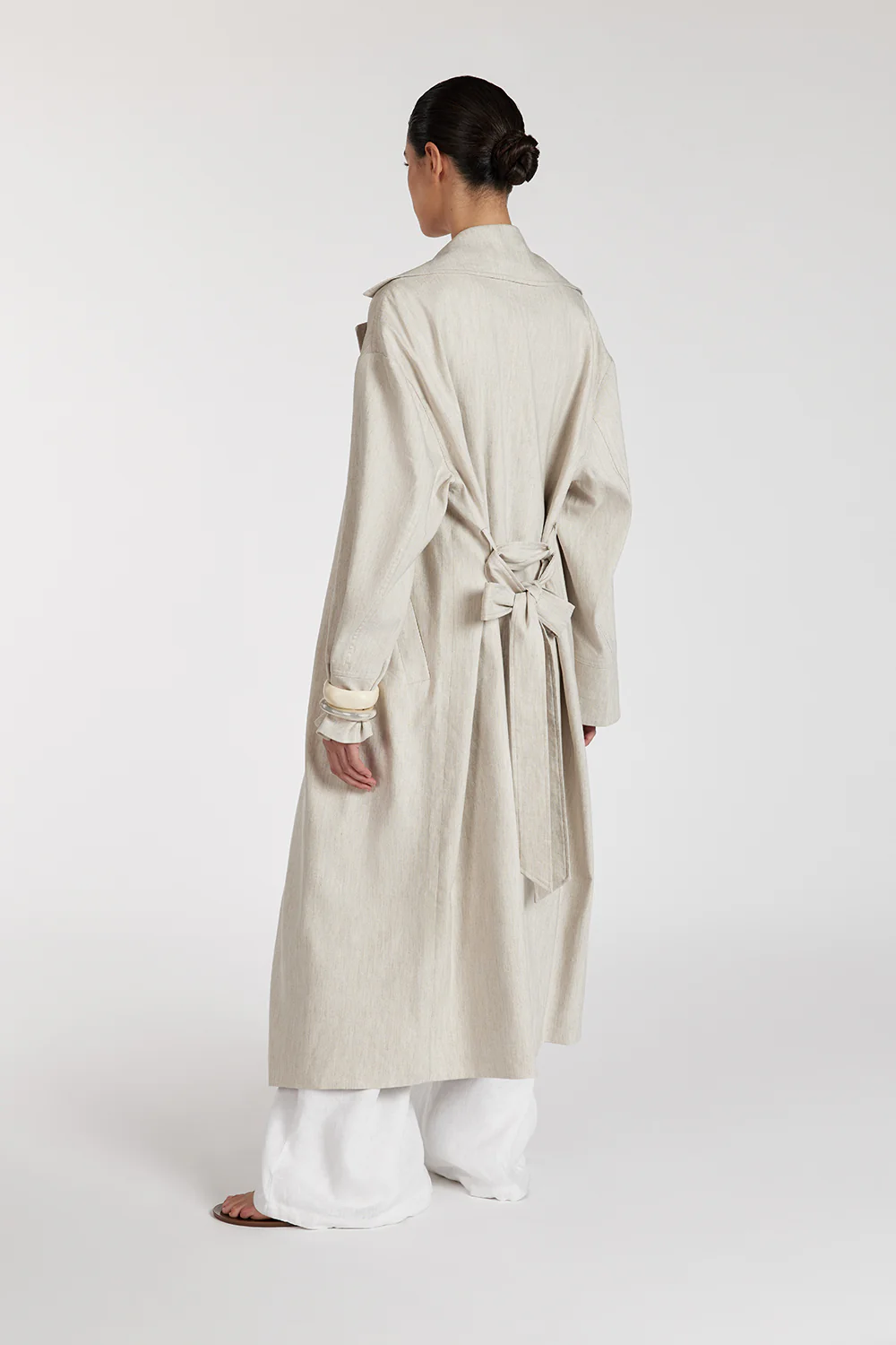 JOSEPHINA NATURAL LINEN BLEND TRENCH COAT - Yukikoi