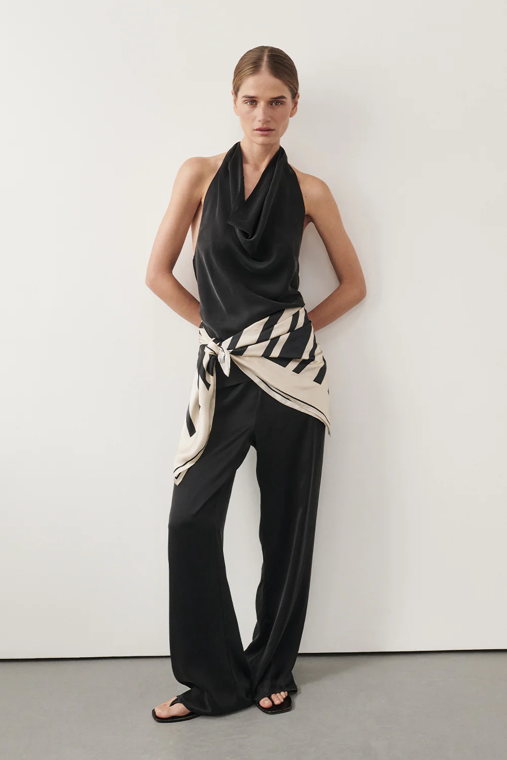 PERCY BLACK SILK PANT - Yukikoi