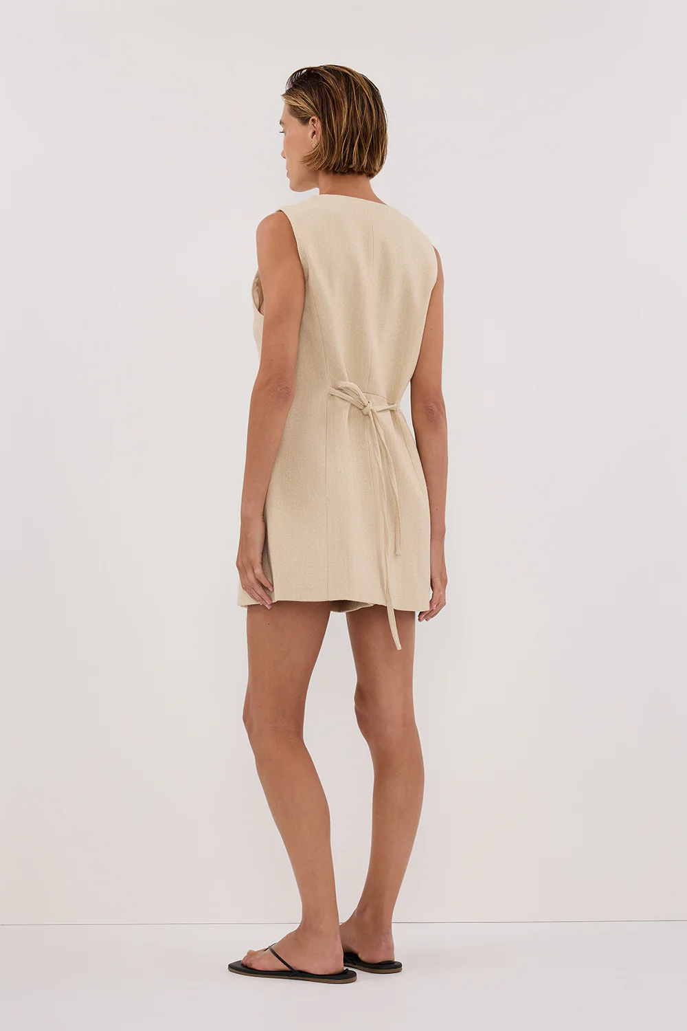 FRANKIE OAT TWEED TUNIC VEST - Yukikoi