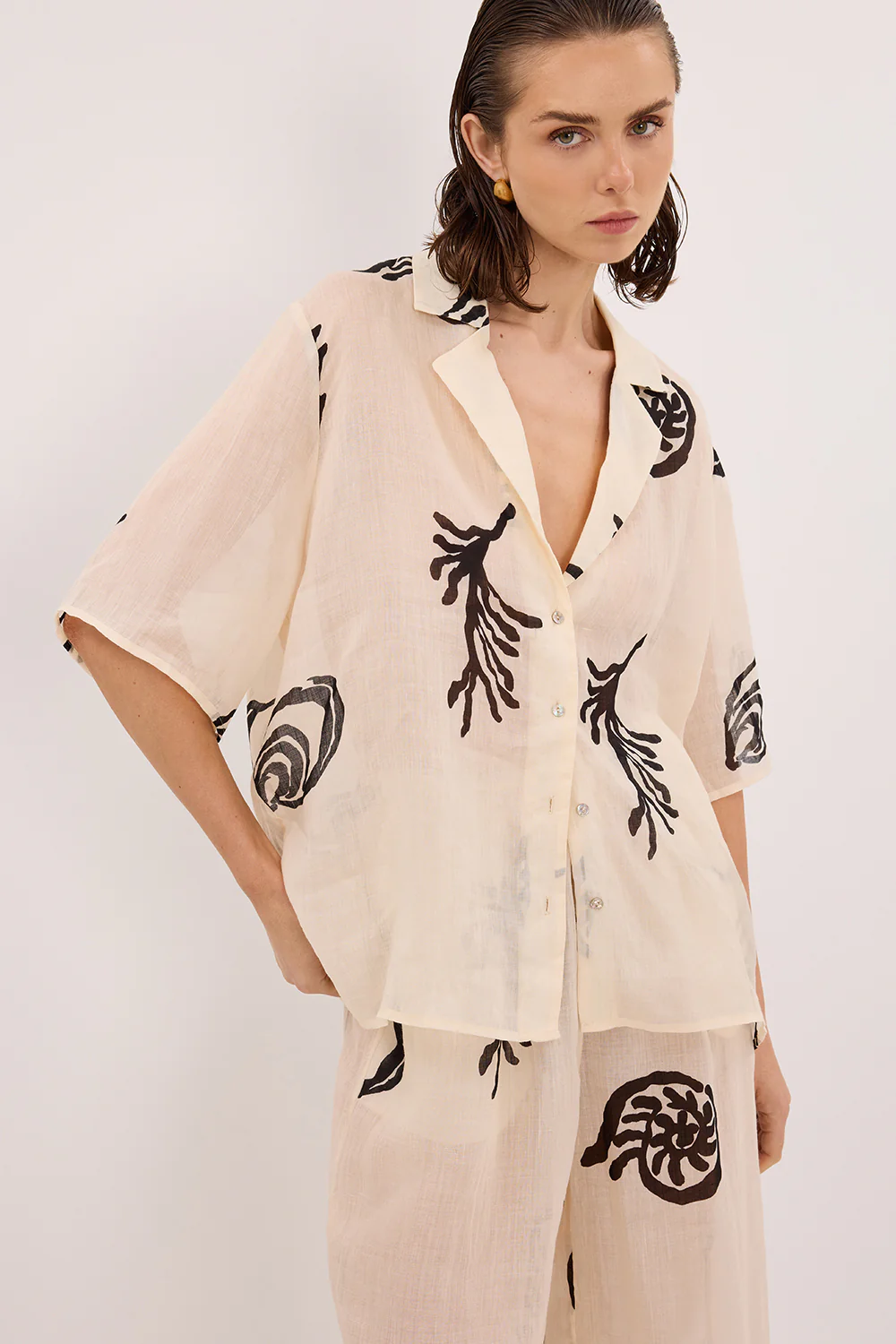 POSITANO SANSTONE RAMIE SHIRT - Yukikoi