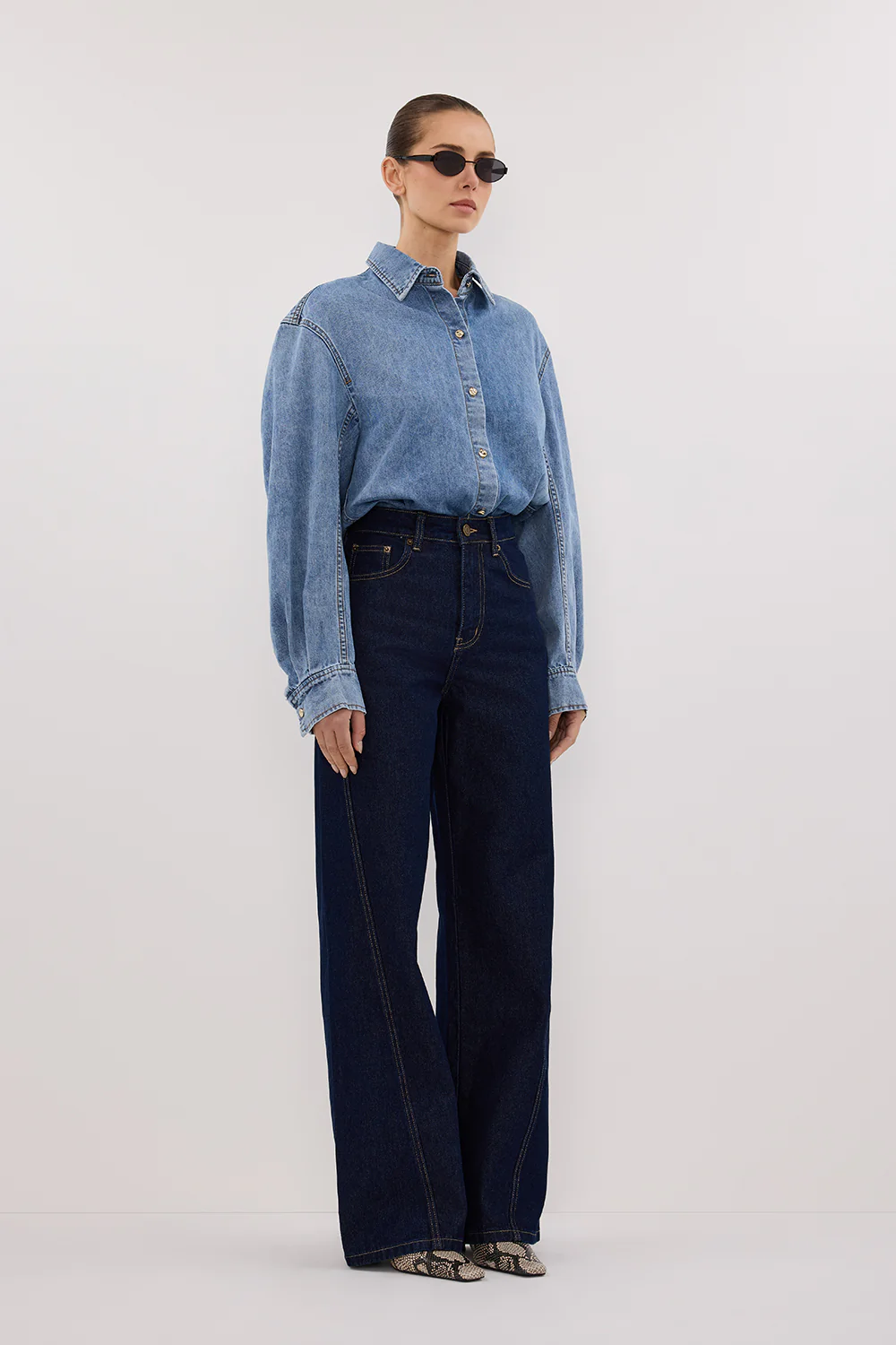 AMARA LIGHT BLUE DENIM SHIRT - Yukikoi
