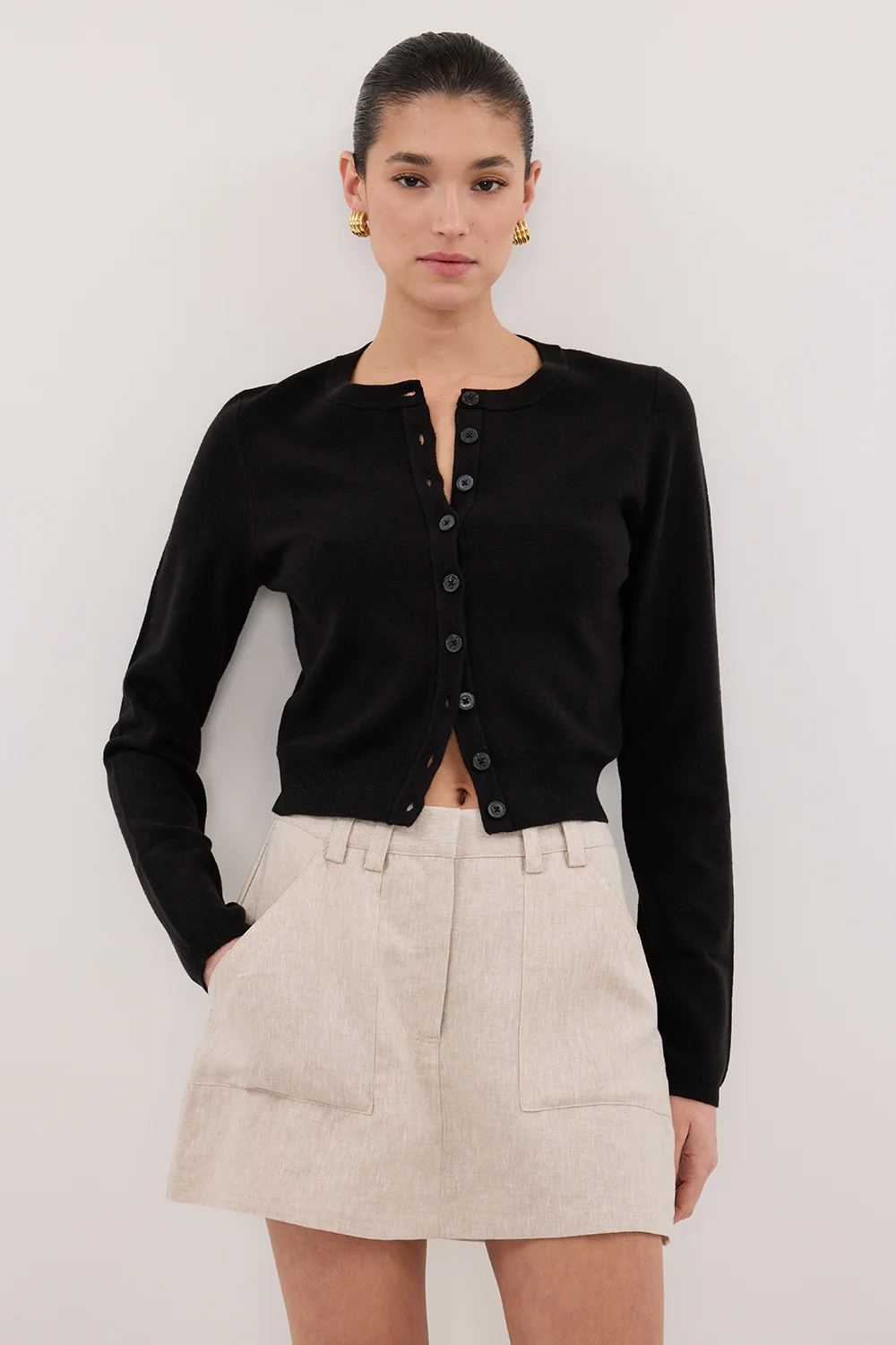 EVA NATURAL LINEN SKORT - Yukikoi