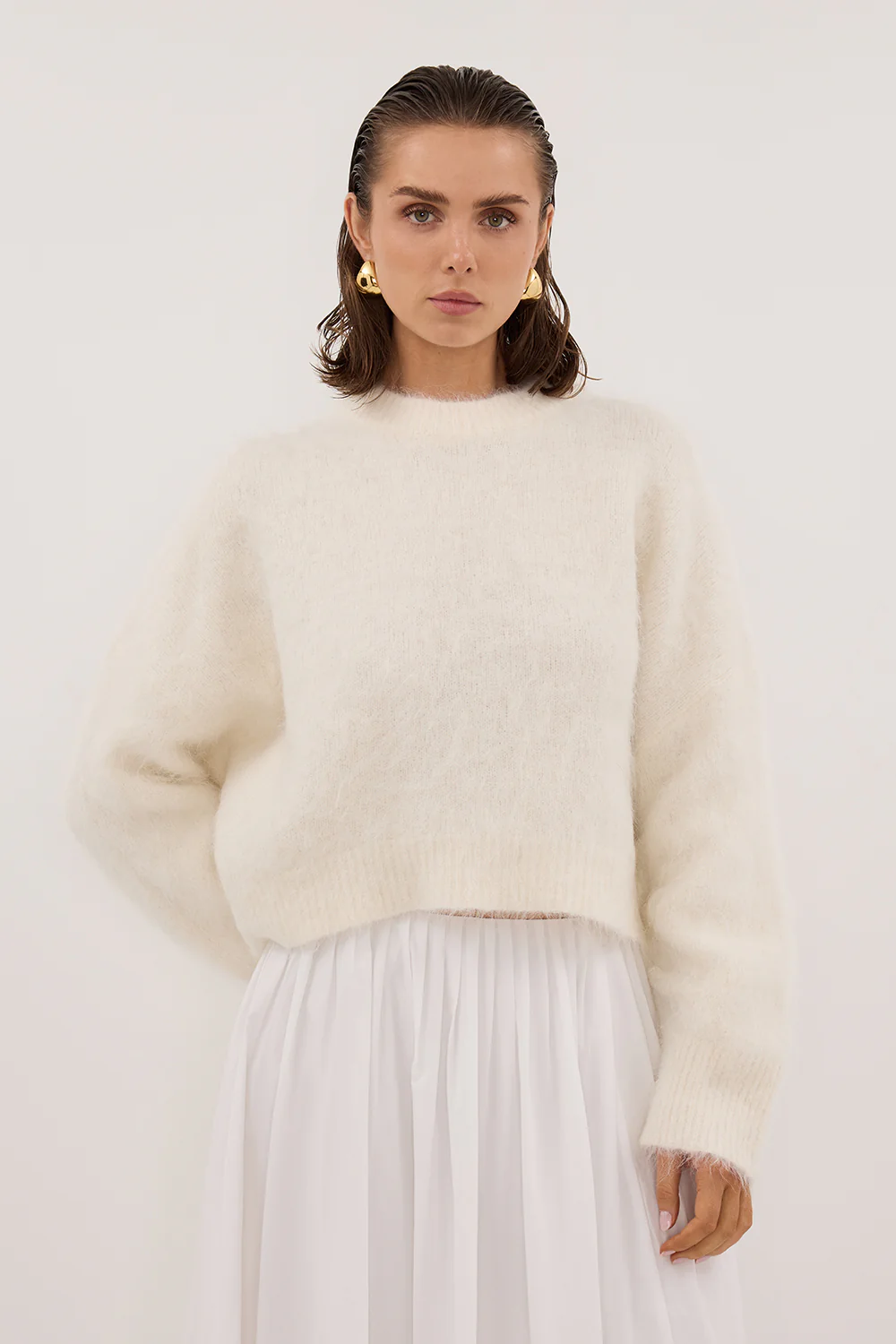 SALMA IVORY TUCK SLEEVE JUMPER - Yukikoi