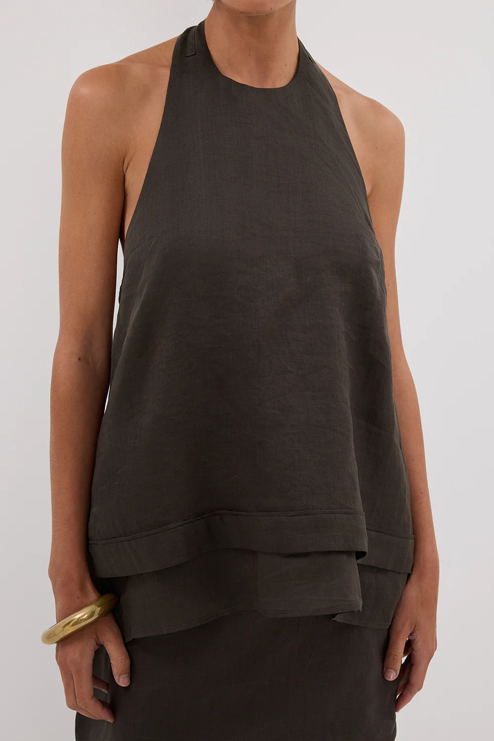 CARMEL PETROL RAMIE HALTER TOP - Yukikoi