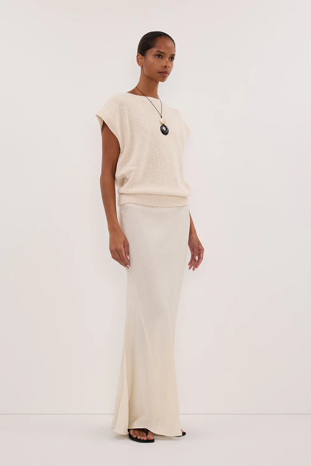 CONNIE SANDSTONE CUPRO MAXI SKIRT - Yukikoi