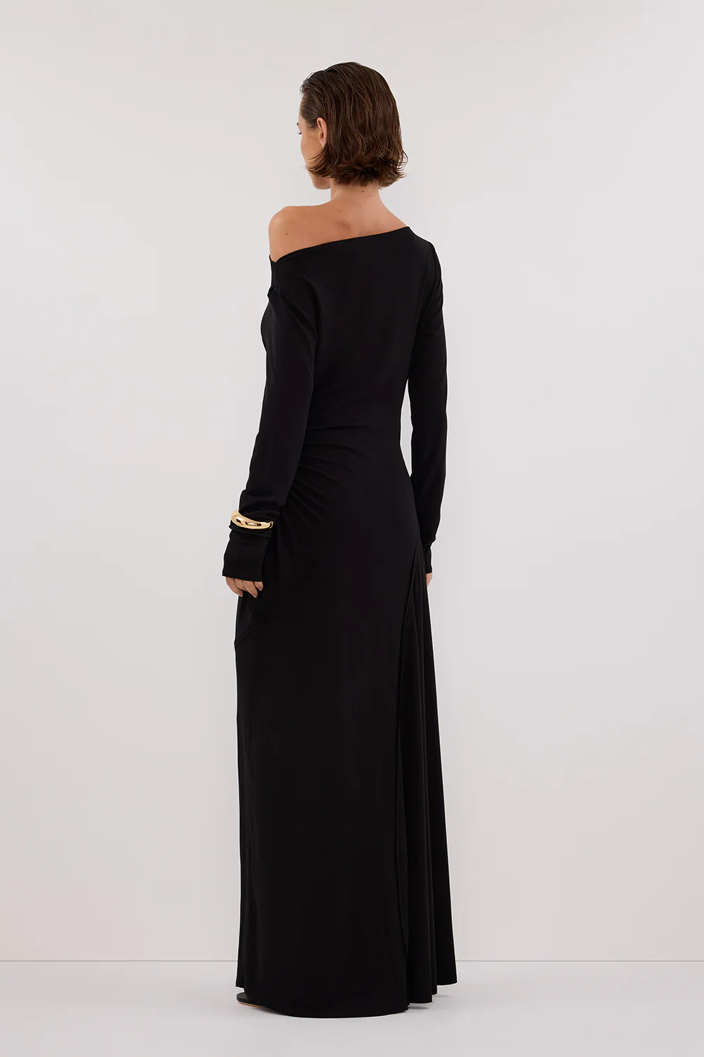 HADLEY BLACK LONG SLEEVE KNIT MAXI DRESS - Yukikoi