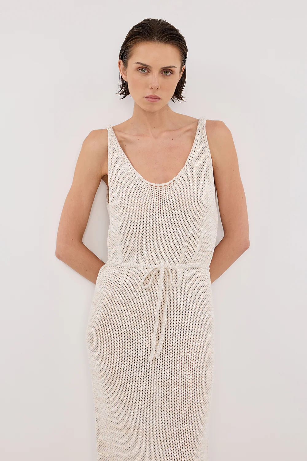 HEIDI CREAM MARLE KNIT MAXI DRESS - Yukikoi