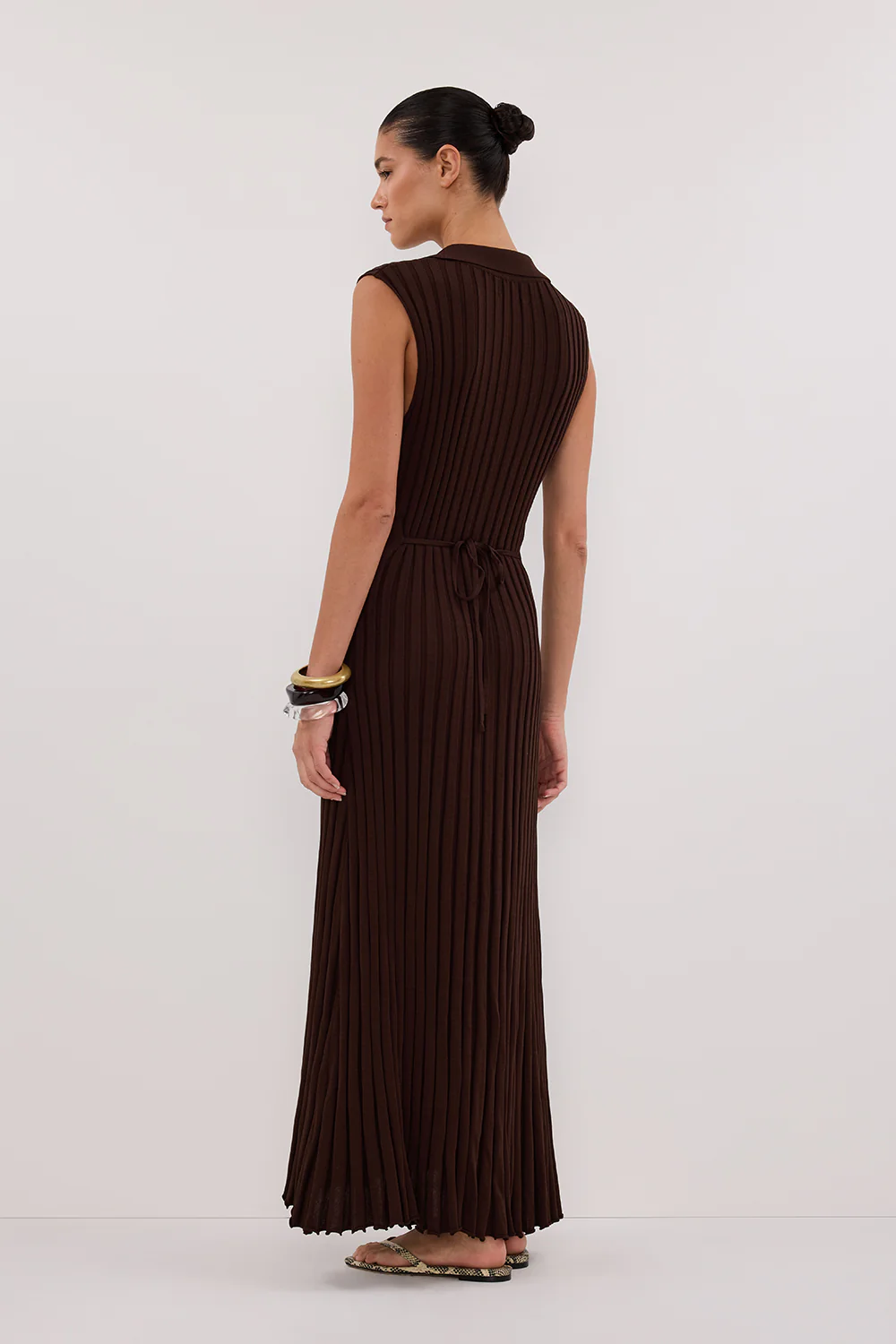 HAL CHOC SLEEVELESS KNIT MAXI DRESS - Yukikoi