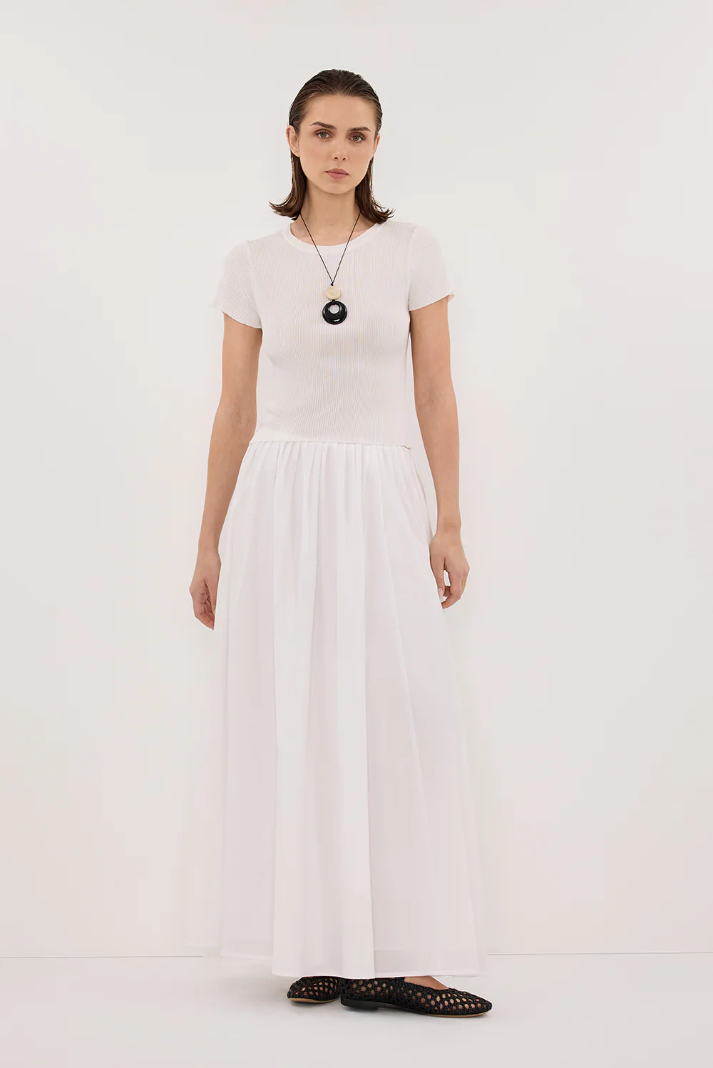 MARINA OFF WHITE MIDI SKIRT - Yukikoi
